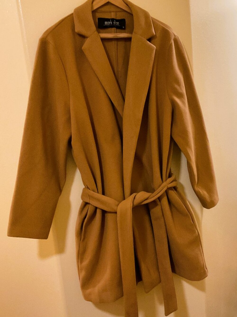 Mark Alan - Camel Felt/Flannel Pea Coat - 3X